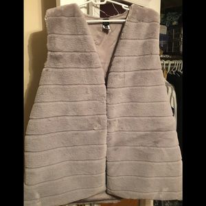 Women’s Gray Fur Vest